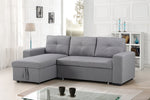 Sofabed Sectional W/Reversible Chaise Grey Fabric - IF 9031