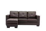 Sectional W/Reversible Chaise Black PU - IF 9355