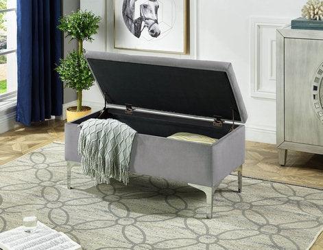 Stylish Velvet Storage Bench - IF-6255-6256-6257