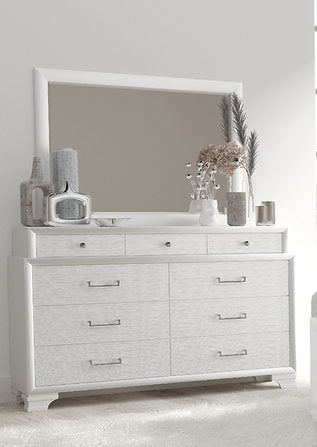 Jordyn (White) Dresser & Mirror