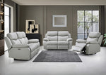 Sofa Set Recliner Light Grey Leather Match- IF 8130