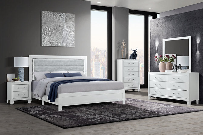 Lucia-White Bedroom Set