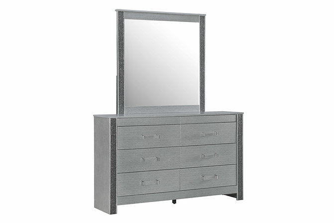 Logan-Silver Dresser & Mirror