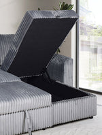 Sofabed Sectional W/Reversible Chaise Grey Fabric - IF 9025