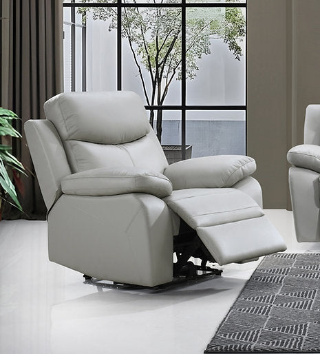 Sofa Set Recliner Light Grey Leather Match- IF 8130