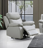 Sofa Set Recliner Light Grey Leather Match- IF 8130