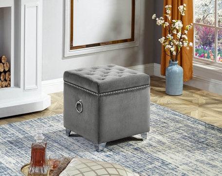 Stylish Velvet Storage Ottoman - IF-6295-6296-6297