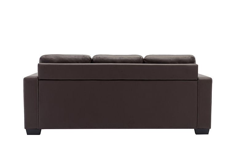 Sectional W/Reversible Chaise Black PU - IF 9355