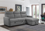 Sofabed Sectional W/Reversible Chaise Grey Fabric - IF 9027