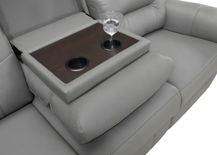 Sofa Set Recliner Grey Leather Match- IF 8141