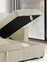 Sofabed Sectional W/Reversible Chaise Creme Fabric - IF 9026
