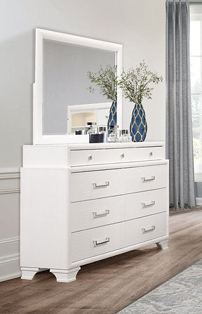 Jordyn (White) Dresser & Mirror