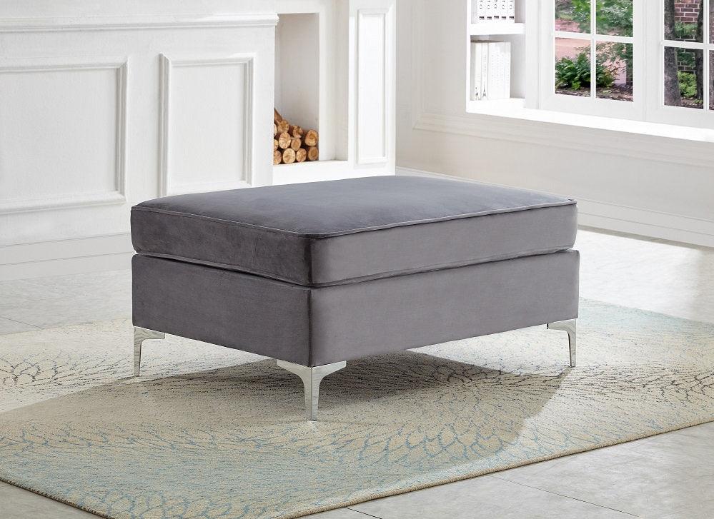 Elegant Velvet Ottoman - IF-9285