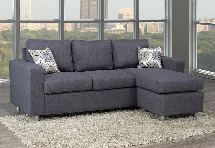Sectional W/Reversible Chaise Grey Fabric - IF 9325