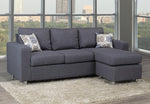 Sectional W/Reversible Chaise Grey Fabric - IF 9325