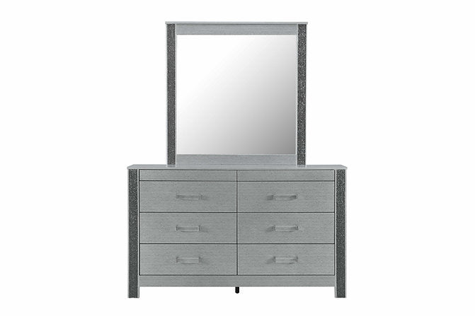 Logan-Silver Dresser & Mirror