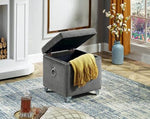 Stylish Velvet Storage Ottoman - IF-6295-6296-6297