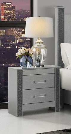 Logan-Silver Night Stand