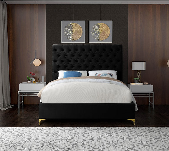 Bed Black-IF-5643 Chrome or Gold Legs