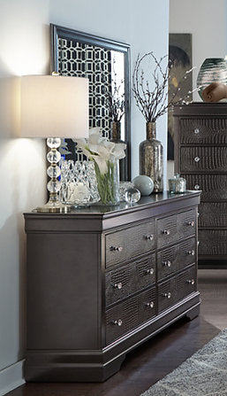 Pompei (Grey) Dresser & Mirror