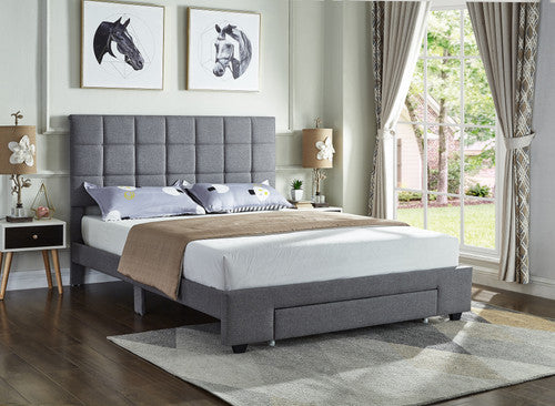 IF 5493 60" Queen Bed (Grey Fabric)