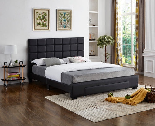 IF 5490 60" Queen Bed (Black PU)