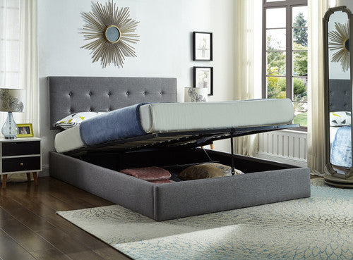 IF 5445 78" King Lift Bed (Grey Fabric)