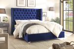 IF 5891 Blue Velvet 78" King Bed