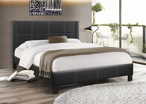 Selwyn 54" Double Bed (Black PU)