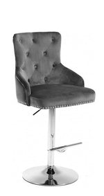 ST 6020 Bar Stool - Grey Velvet