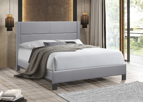 Verity 60" Queen Bed (Grey PU)