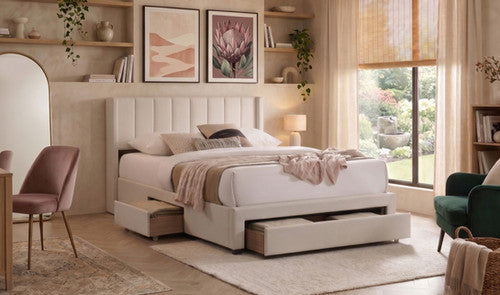 Rhiannon 54" Double Bed (Beige)