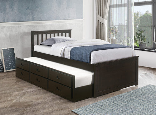 Wilder Single/Single Captain Bed Grey