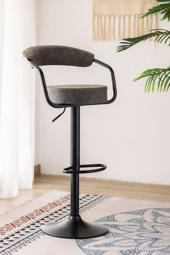 ST 7561 Bar Stool - Grey PU