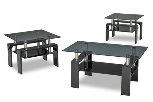 Umbria 3Pc Coffee Set (1xCoffee 2xEnds) (Grey Faux Marble)