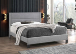Waverly 39" Single Bed (Light Grey Fabric)