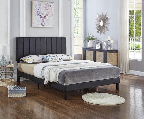 IF 5360 60" Queen Bed (Black PU)
