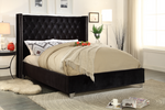 IF 5893 Black Velvet 78" King Bed