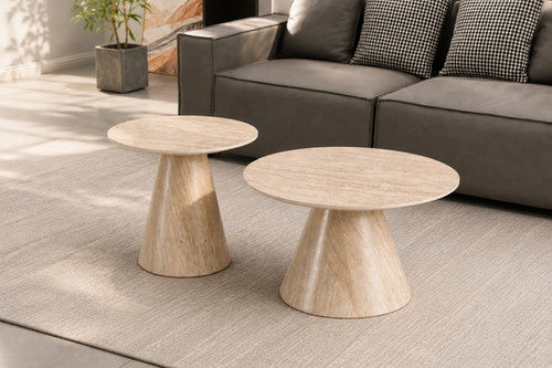 Draycott 2Pc Coffee Tbl Set (Lt Travertine Stone)