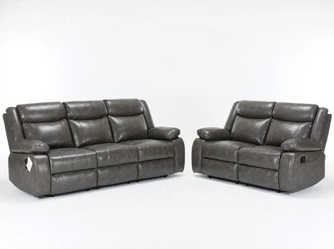 Salem - Manual Recilner Sofa and Loveseat Set