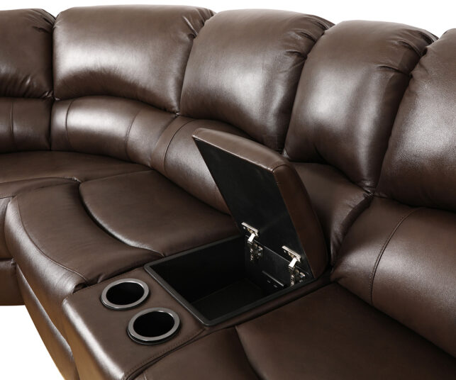 MAXIM GENUINE LEATHER SECTIONAL - Image 3